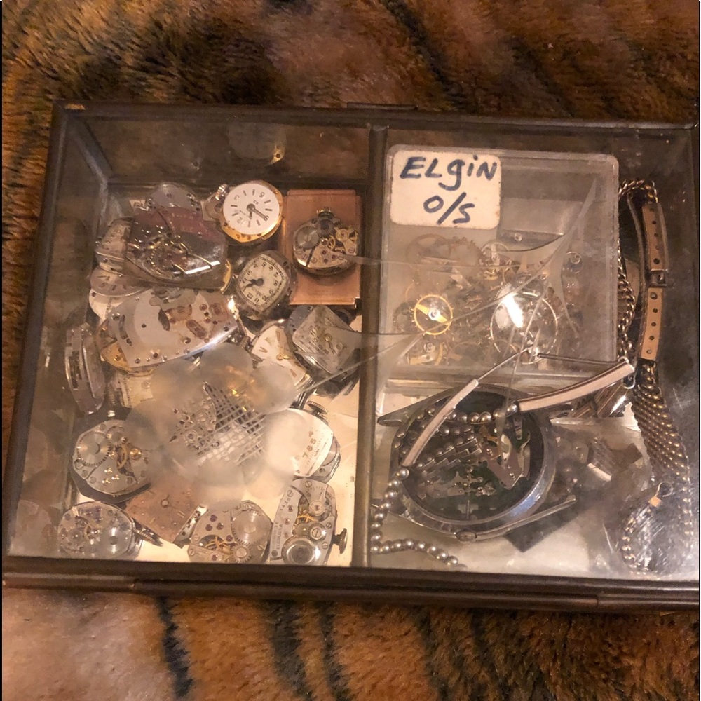 Box of vintage watches working and non